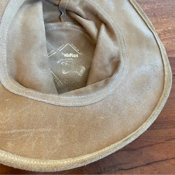 Pakflat Australian Bush Hat Handcrafted Genuine Suede Leather - Picture 14 of 15